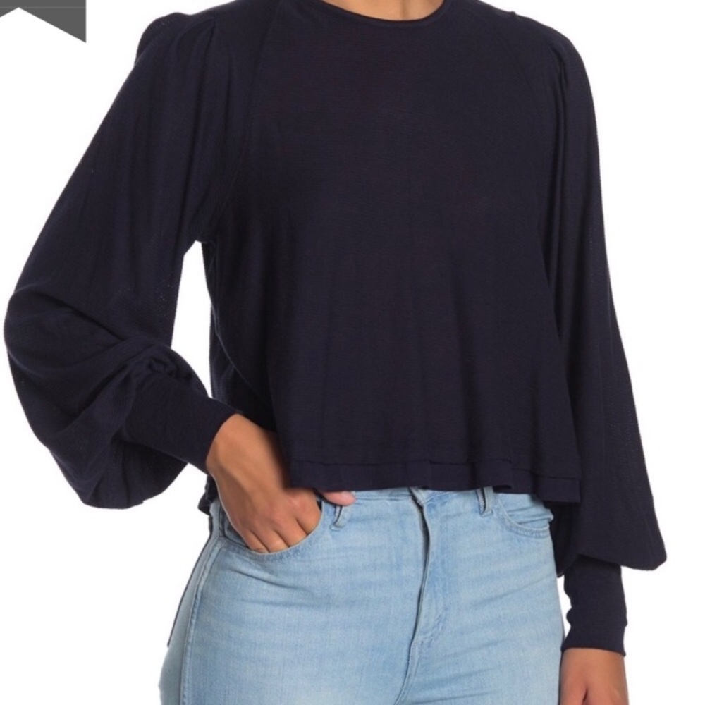 Free people balloon sleeve blouse long sleeve